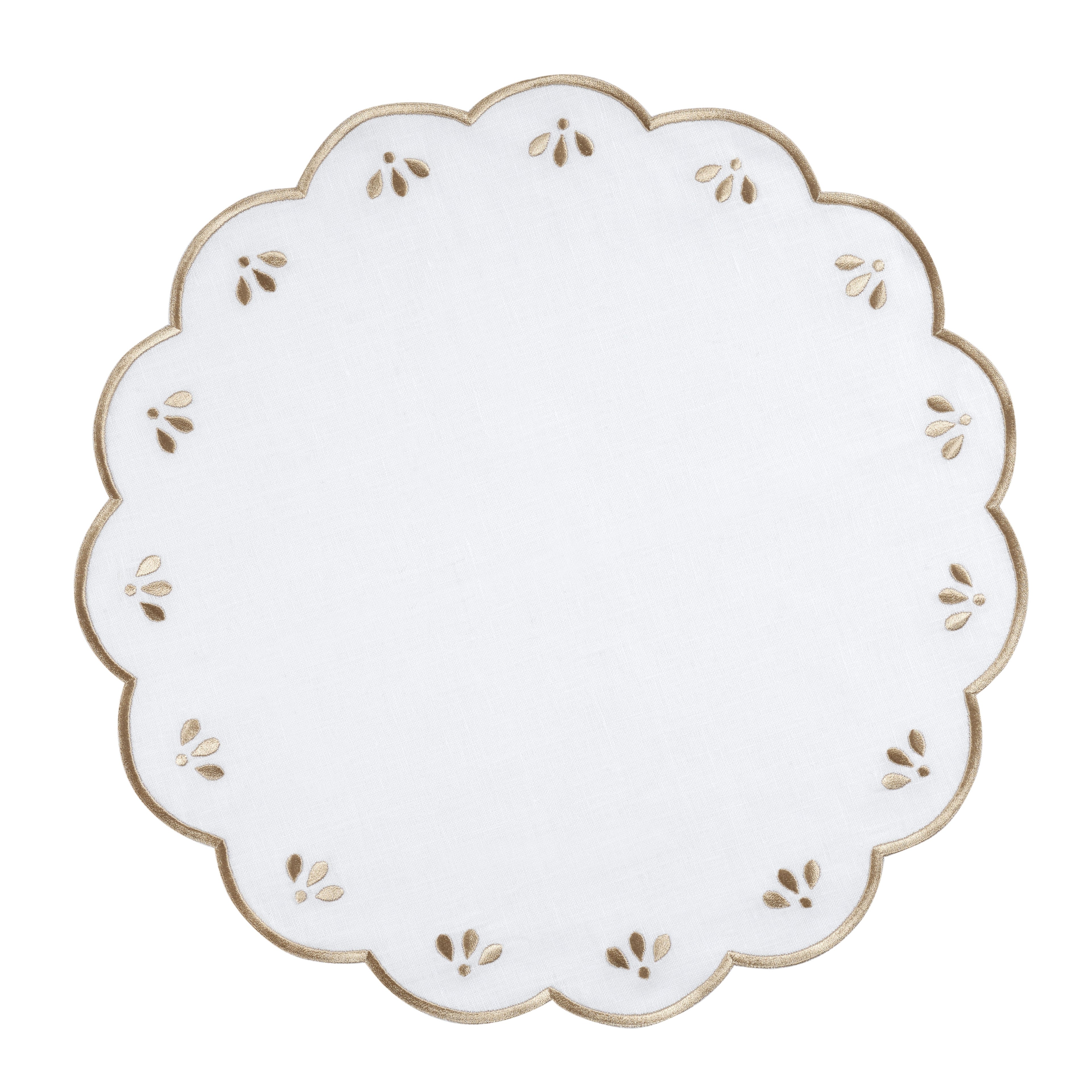 Damla Placemat White - Gold