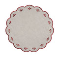 Damla Placemat Grey - Vintage Red