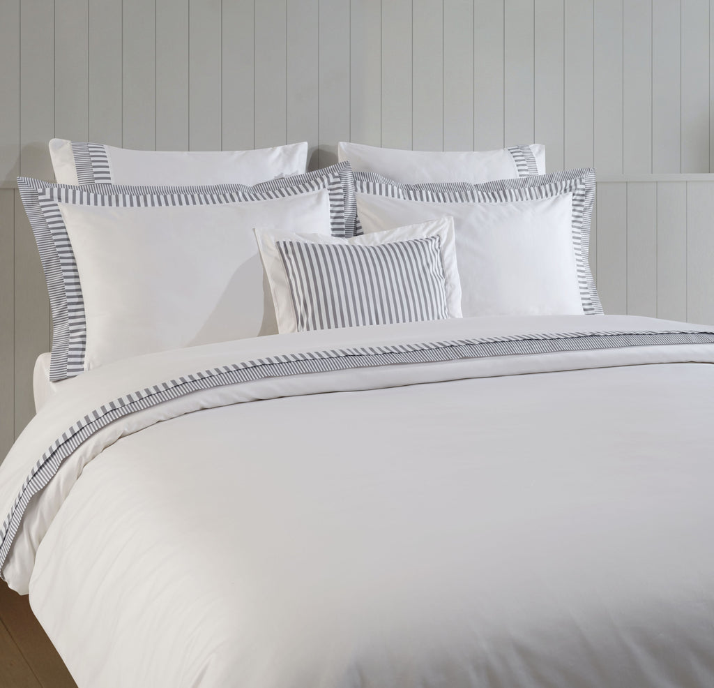 Latife Duvet Cover Set - Grey Striped
