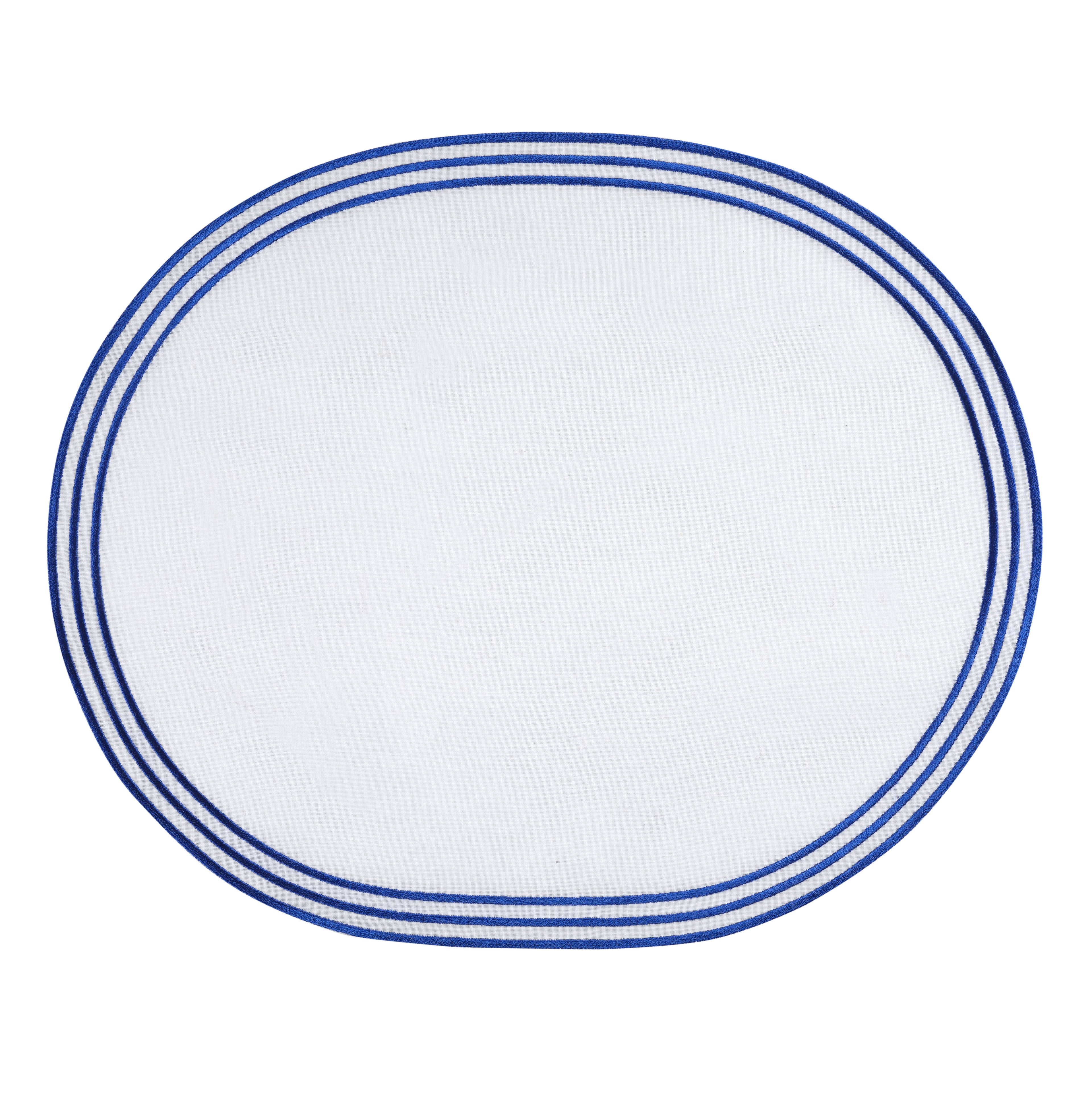 Oval Placemat - Navy Blue