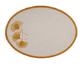 Oval Placemat Flowers - Mustard