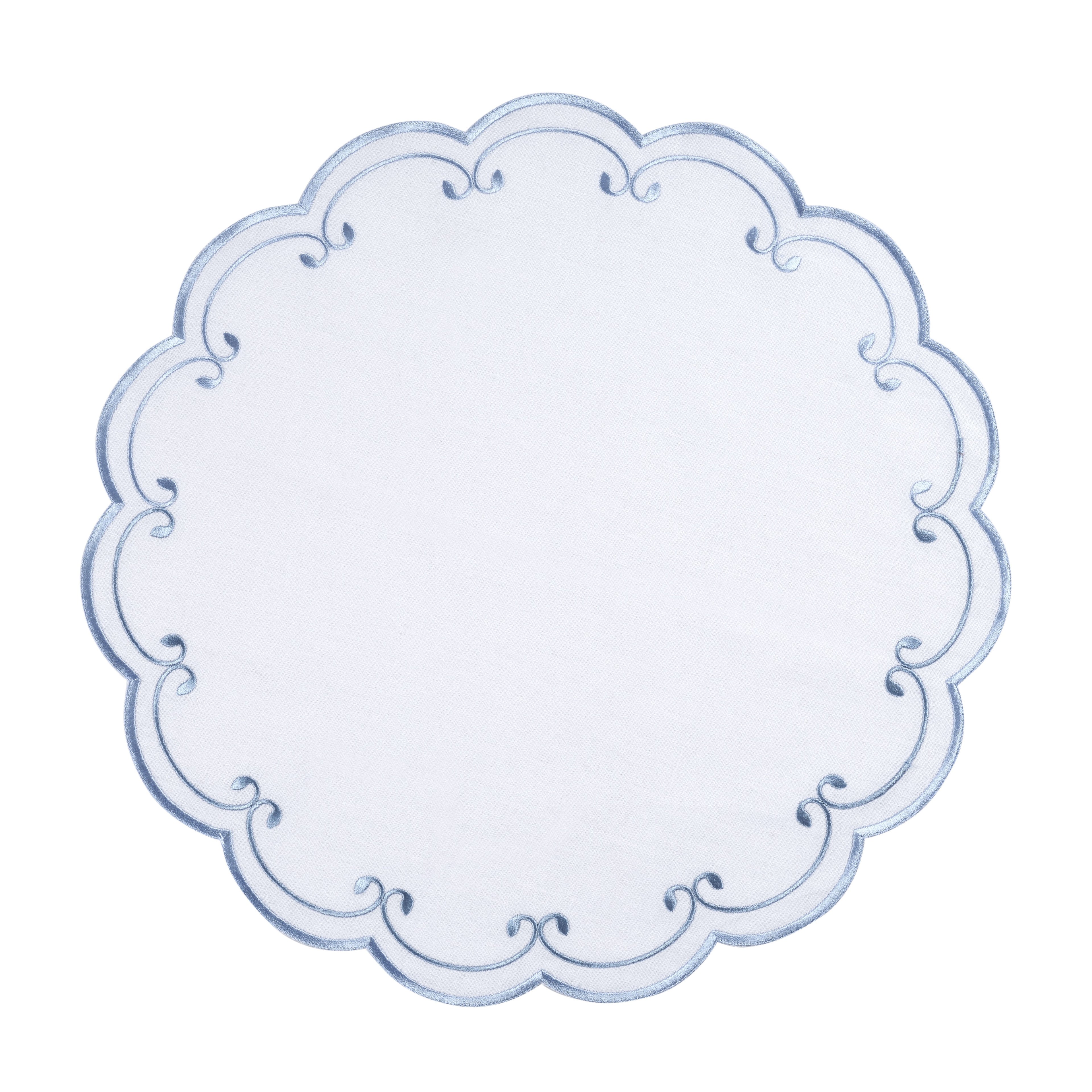Yeşim Placemat White- Blue