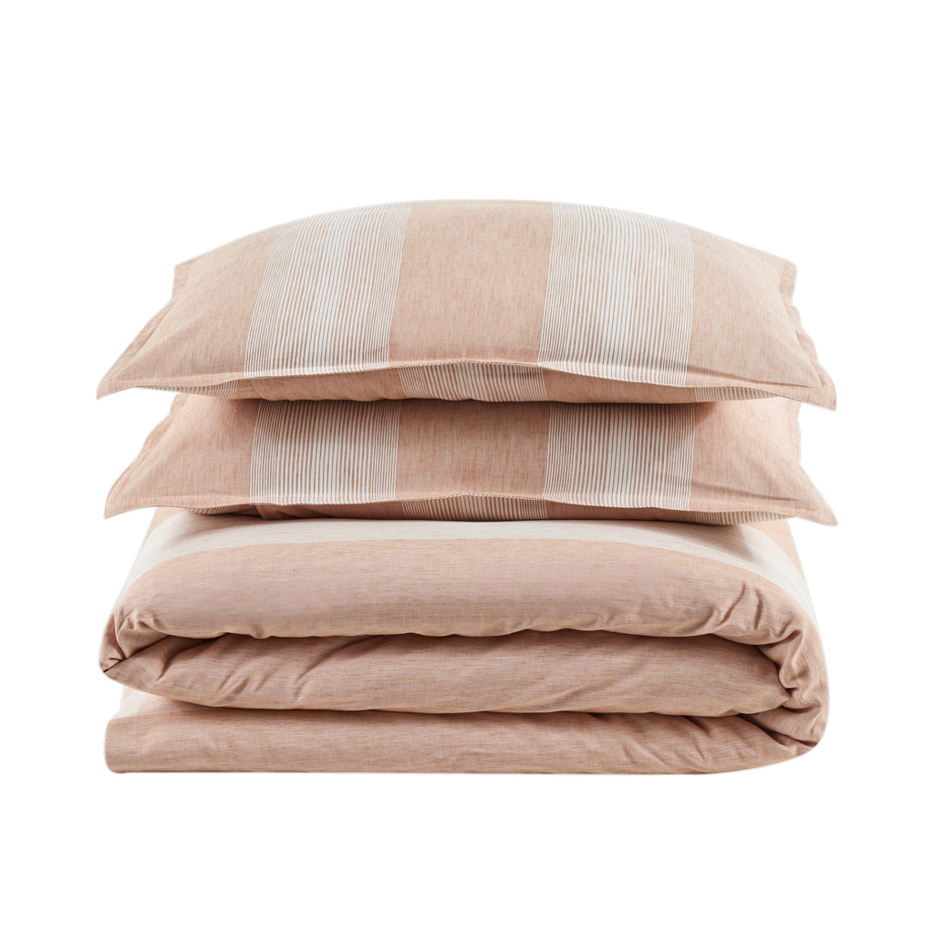 Ege Duvet Cover Striped - Brick