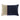 Linen Decorative Pillow-Sand, Navy Blue Patch