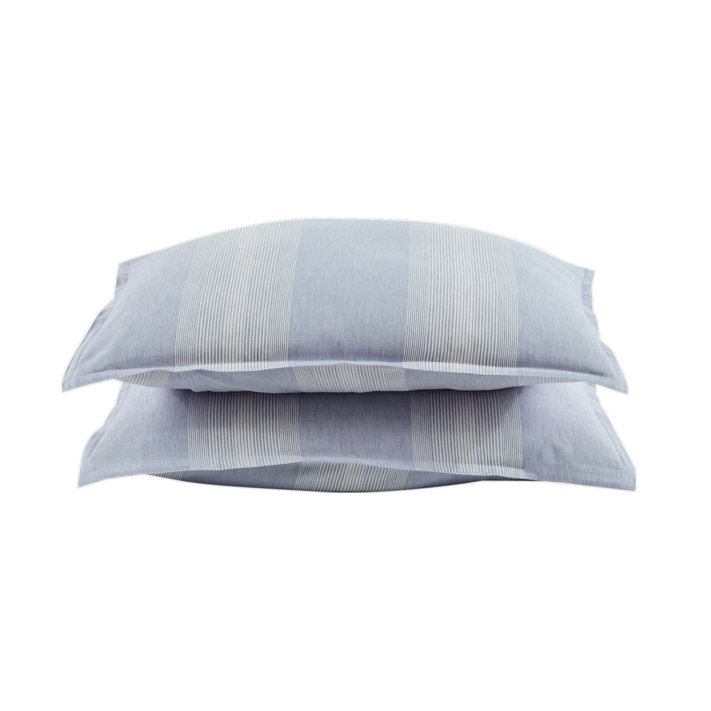 Ege Striped Pillowcase - Blue